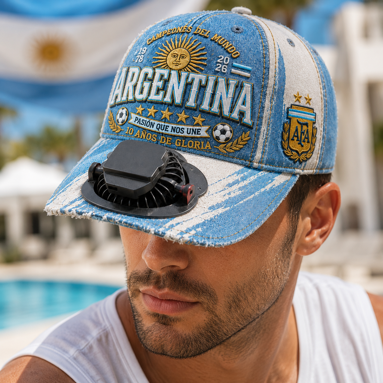 AGTN Premium Rechargeable Fan Cap LNTH