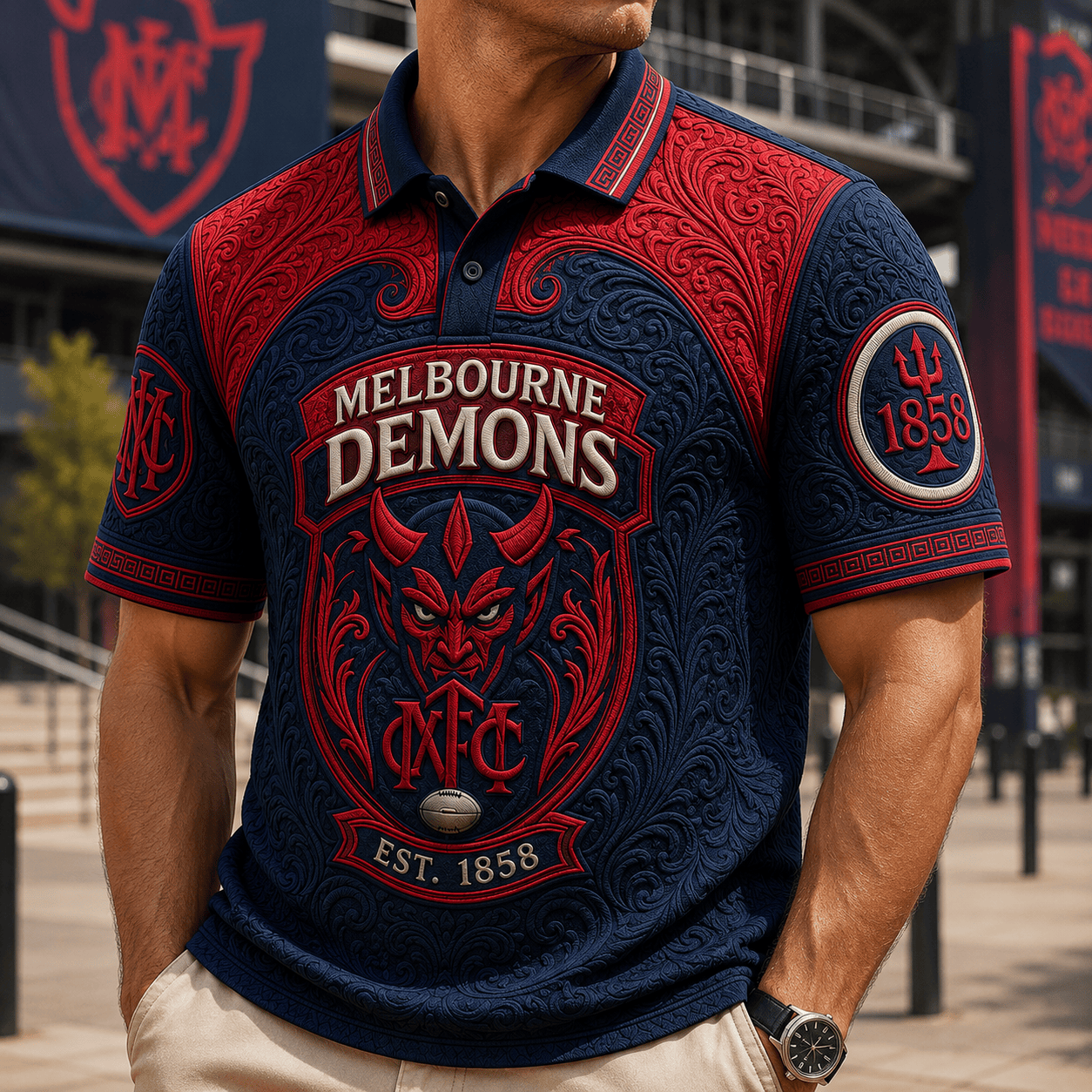 PREMIUM MBD EMBOSS POLO SHIRT HQH