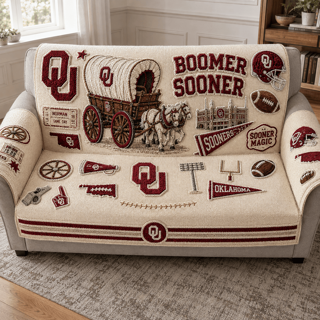 OSN Tufted Sofa Cover & Pillow Set HTTT