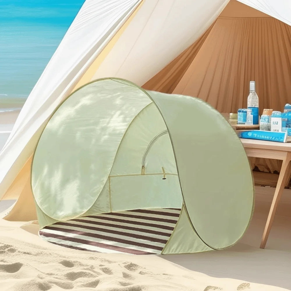 Waterproof Automatic Pop Up Camping Tent Instant Setup UV Protection Sunshade Tent for 2-4 People Picnic Tent Beach