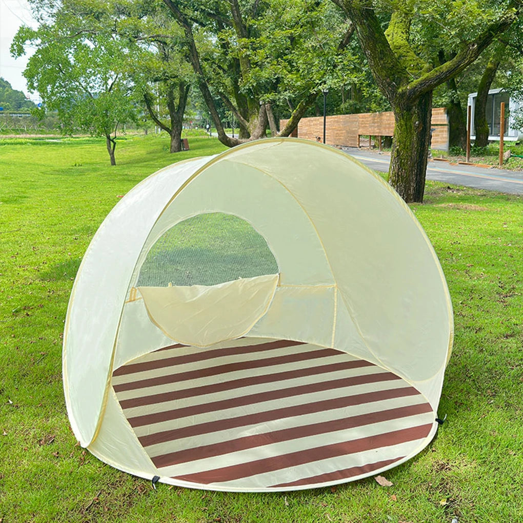 Reusable Outdoor Portable Camping One Click Open 3-4 People Tent Large Space Sunshade Beach Sun Shelter Tent Garden Beach Tent