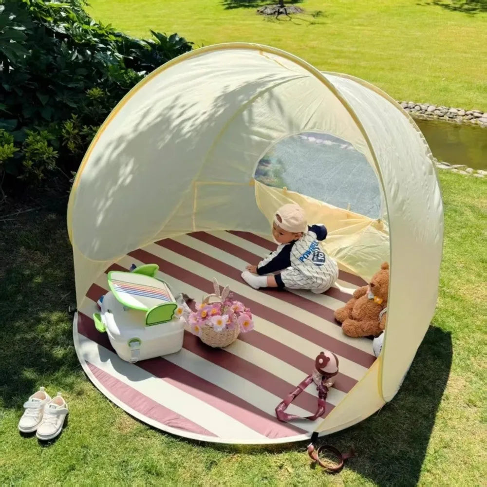 Waterproof Automatic Pop Up Camping Tent Instant Setup UV Protection Sunshade Tent for 2-4 People Picnic Tent Beach